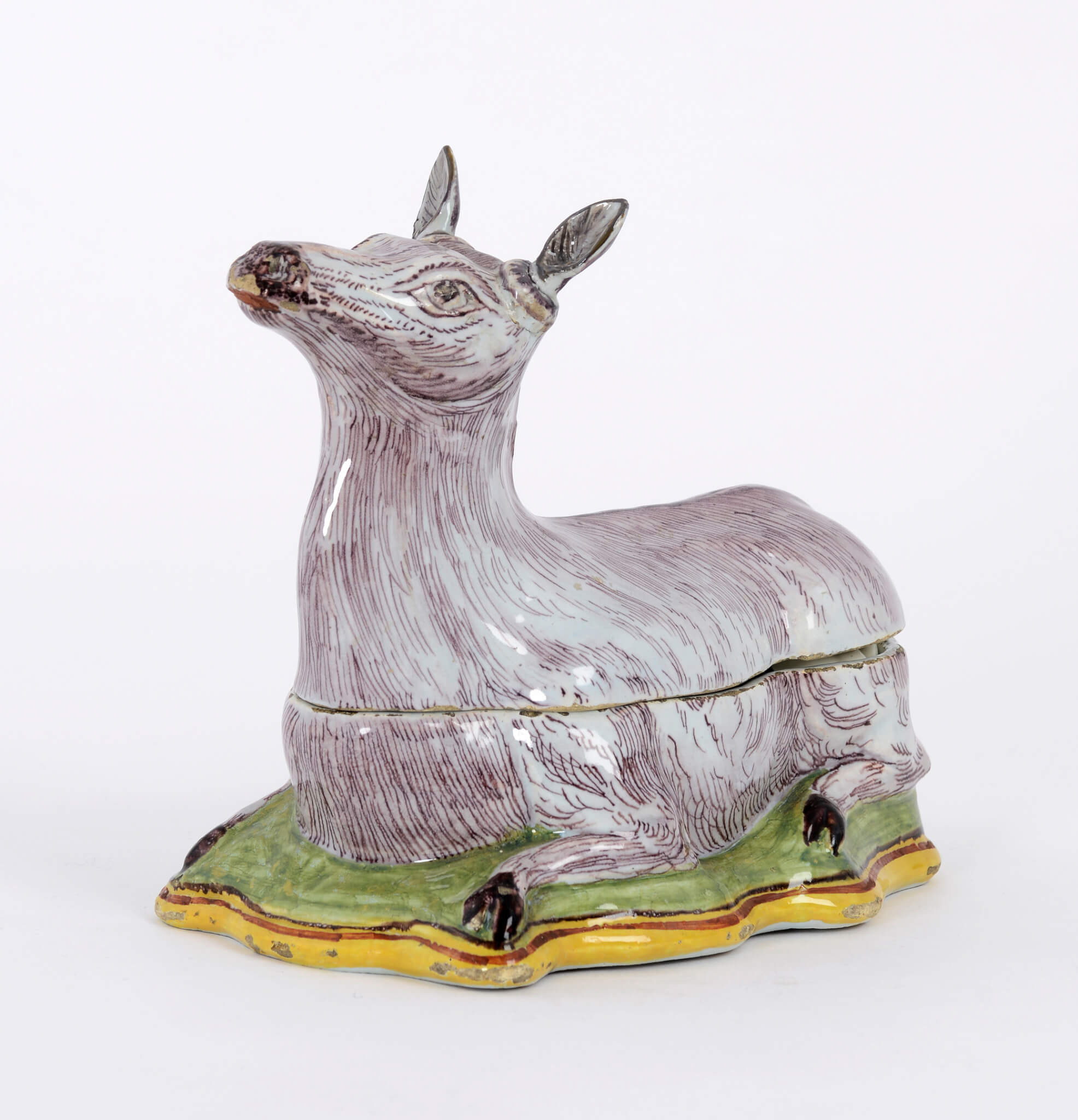 Object no. D1954. Polychrome Hind Tureen and Cover Polychrome Hind Tureen and Cover