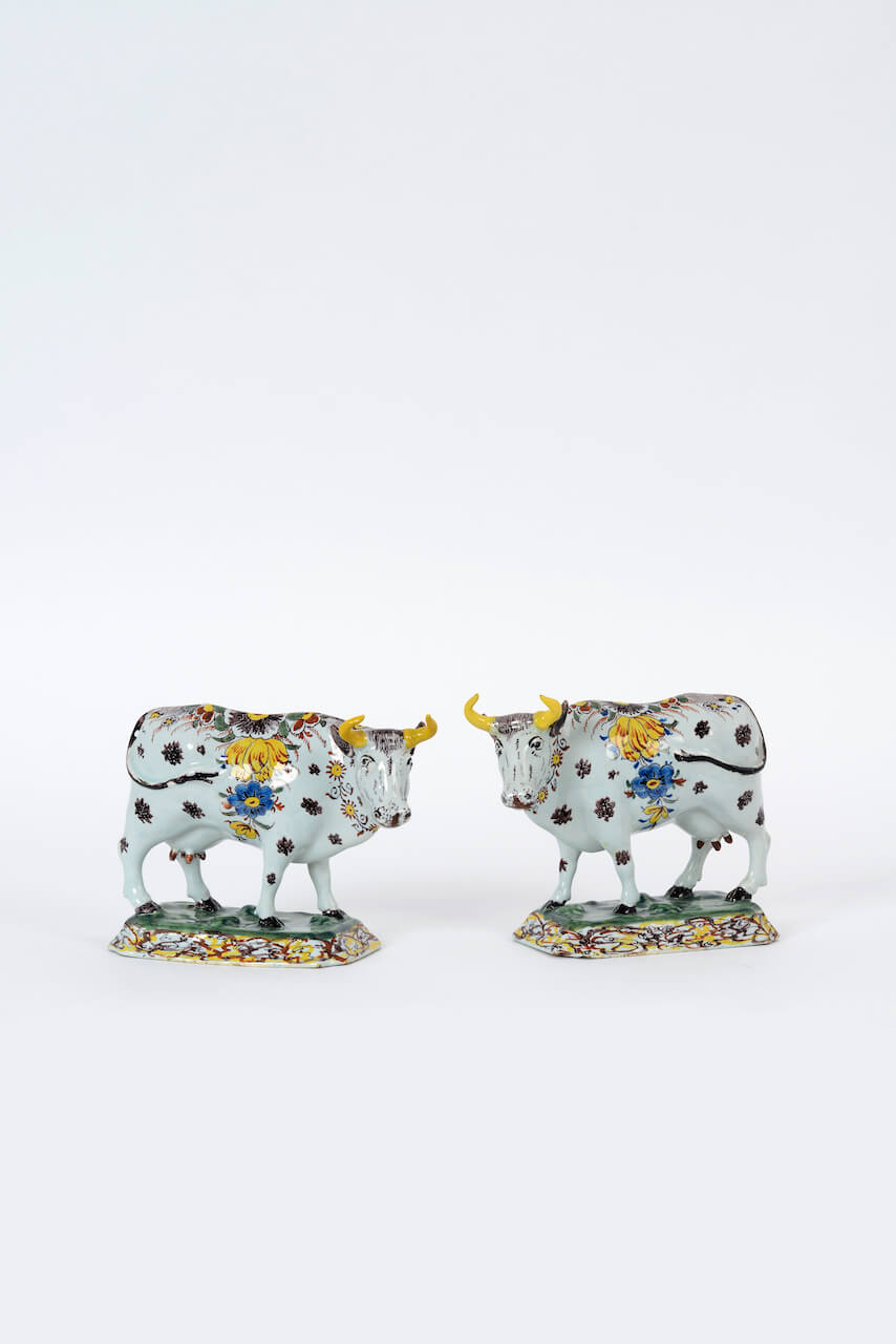 1962. Pair of Polychrome Figures of Cows