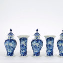 D1971. Blue And White Small Garniture