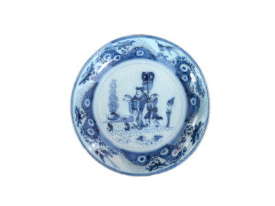 Blue And White Chinoiserie Charger