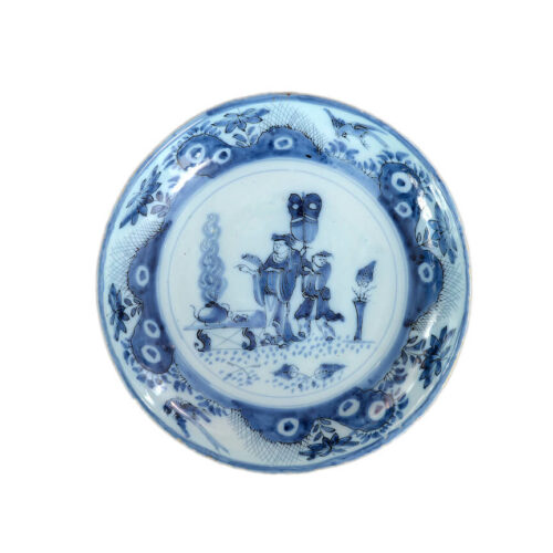 Blue And White Chinoiserie Charger