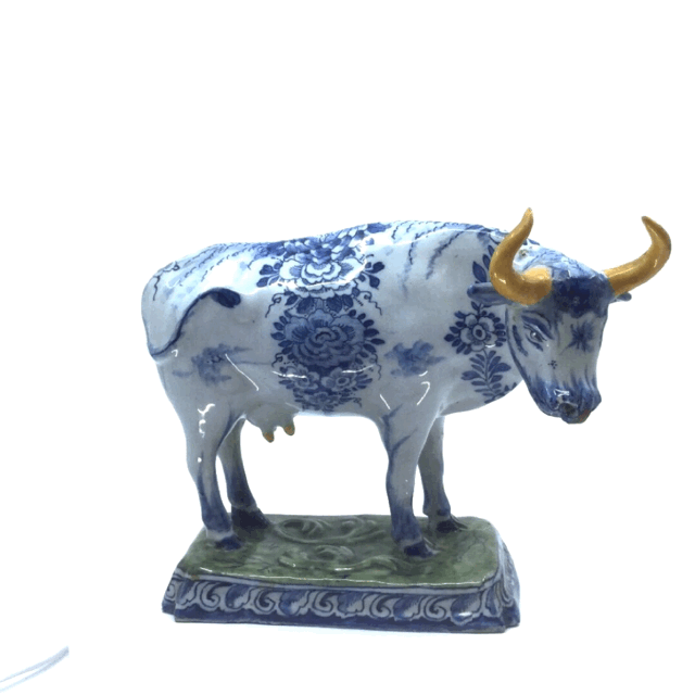 Polychrome figure of cow