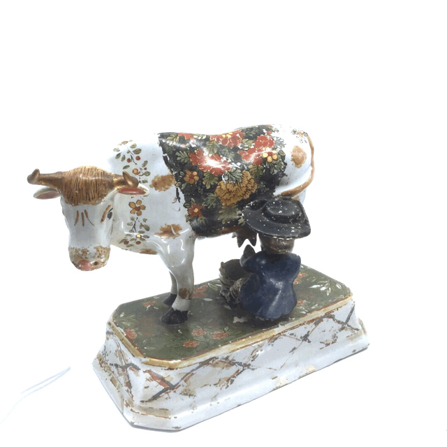 Pair of Polychrome Cold-Painted Milking Groups
