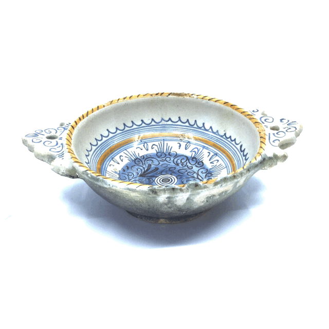 Majolica polychrome porringer