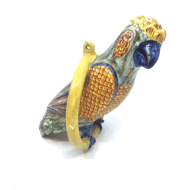 Object no. D1968 Polychrome figure of a parrot on a ring Polychrome figure of a parrot on a ring