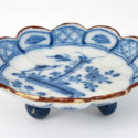 •D1839. Blue And White Footed Sugar Dish