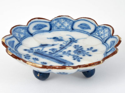 Blue And White Footed Sugar Dish