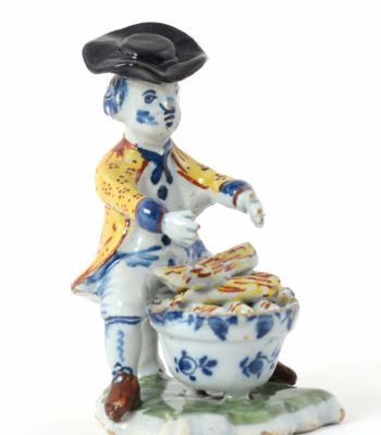 D1936. Polychrome Figure Of A Man Behind A Stove