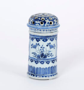 Blue And White Sugar Caster And Cover