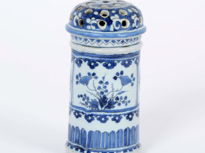 Blue And White Sugar Caster And Cover