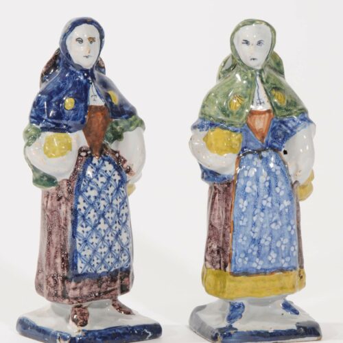 Two Polychrome Figures Of Pilgrims