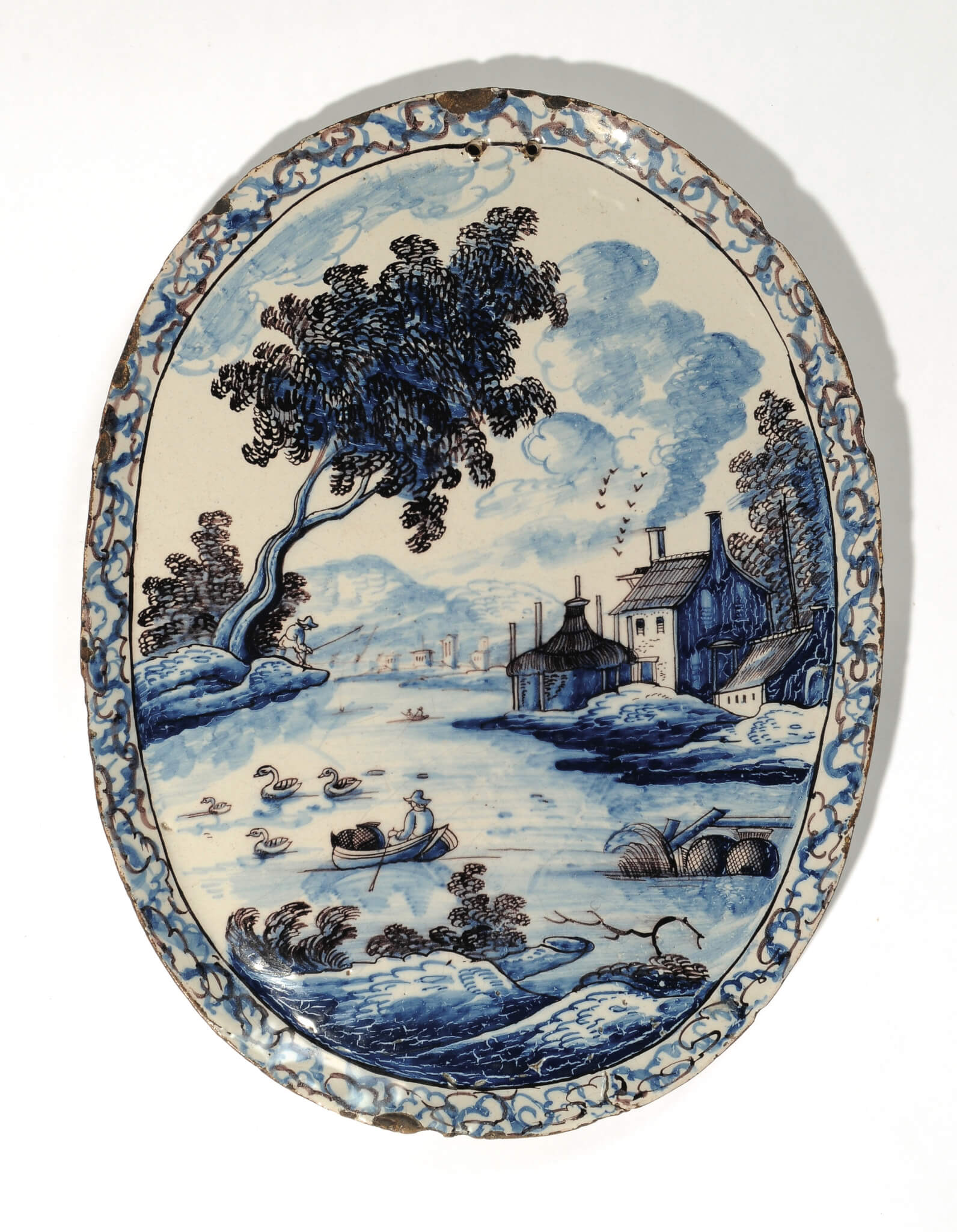 Polychrome Oval Plaque