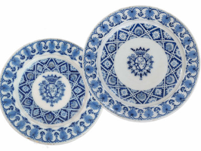 Pair Of Armorial Plates