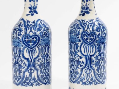 Pair Of Bottle Vases