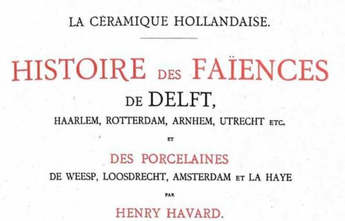 Havard Faience De Delft Book