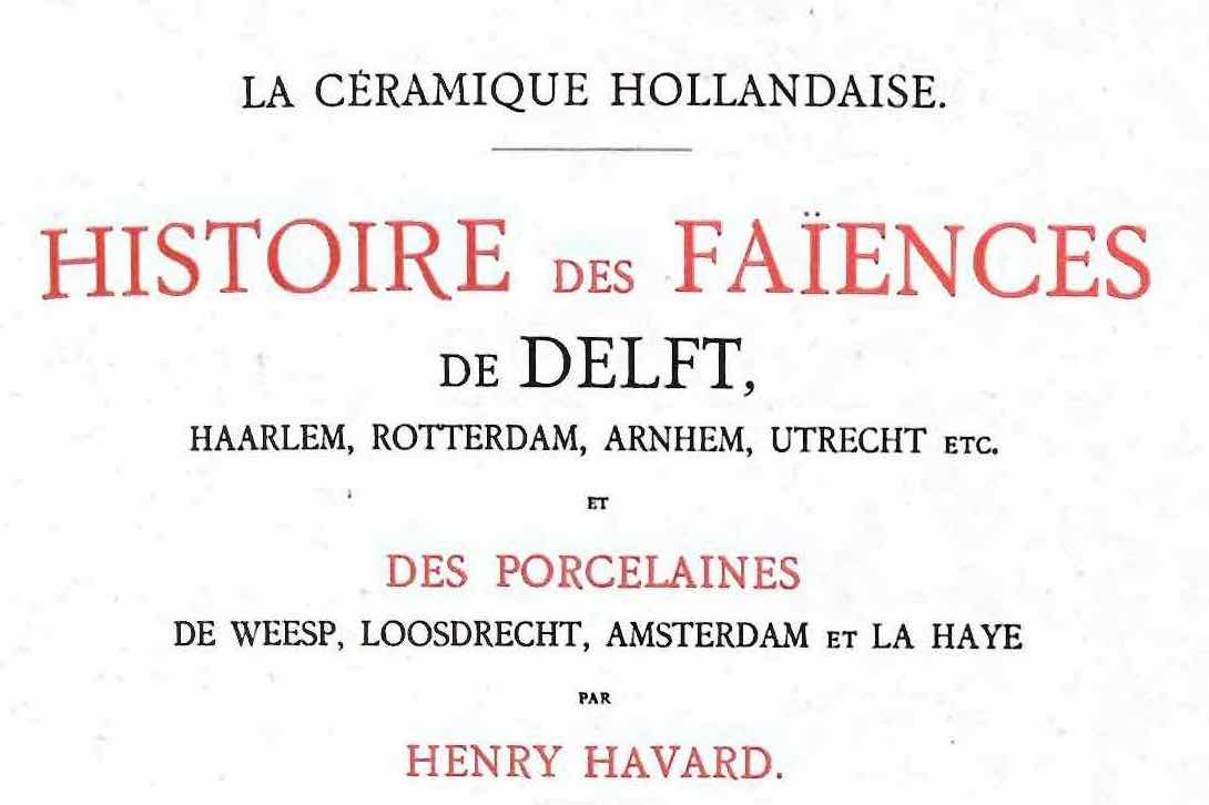 Havard Faience de Delft book