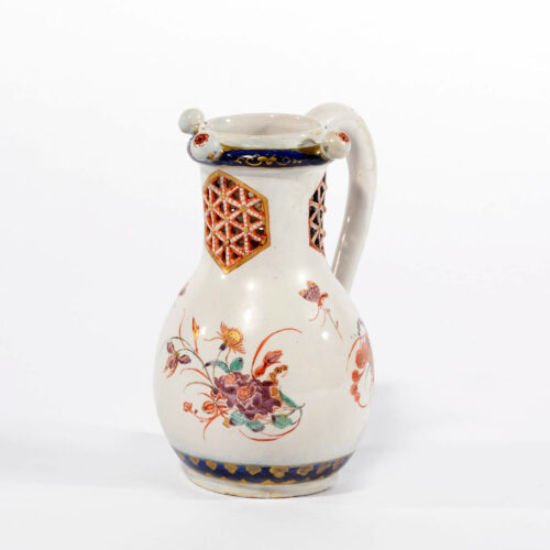 D1618 Petit feu polychrome and gilded puzzle jug