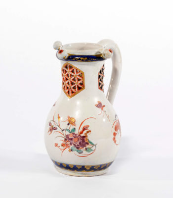 D1618. Petit Feu Polychrome And Gilded Puzzle Jug