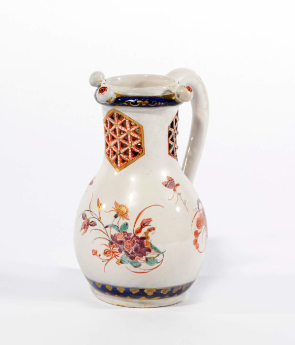 D1618 Petit feu polychrome and gilded puzzle jug