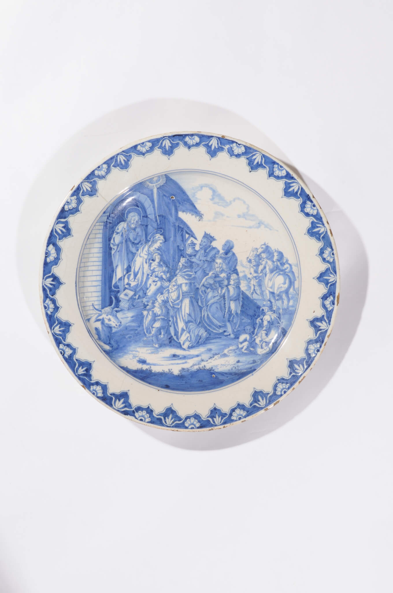D1023 Blue and White Large Biblical Dish Delftware D1023 Blue and White Large Biblical Dish Delftware