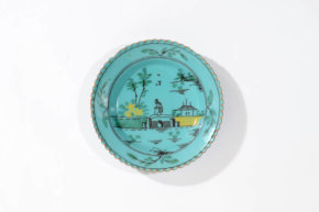 D.1981 Turquoise Ground Plate. Delftware