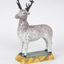 D2129. Polychrome Figure Of A Stag