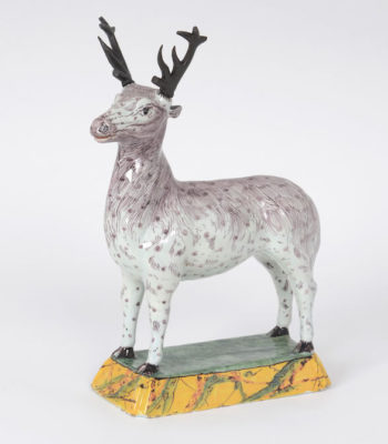 D1955. Polychrome Figure Of A Stag