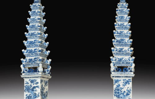Delftware Blue And White Vases