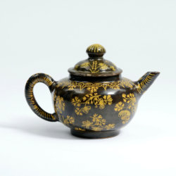 Brown-glazed teapot