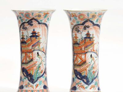 Delftware Beaker Vases