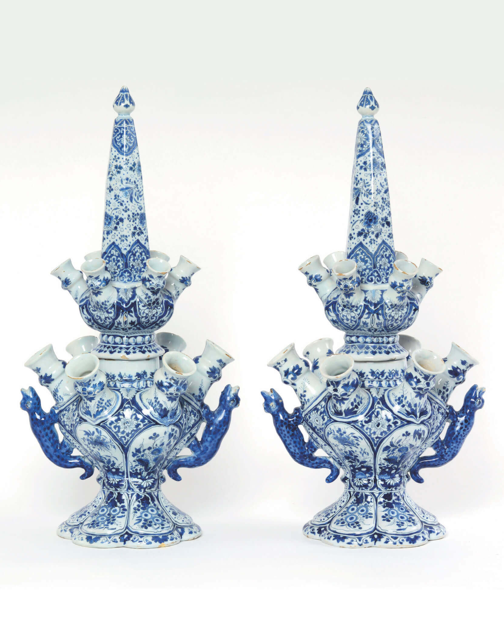 Blue and white Delftware flower vase Blue and white Delftware flower vase