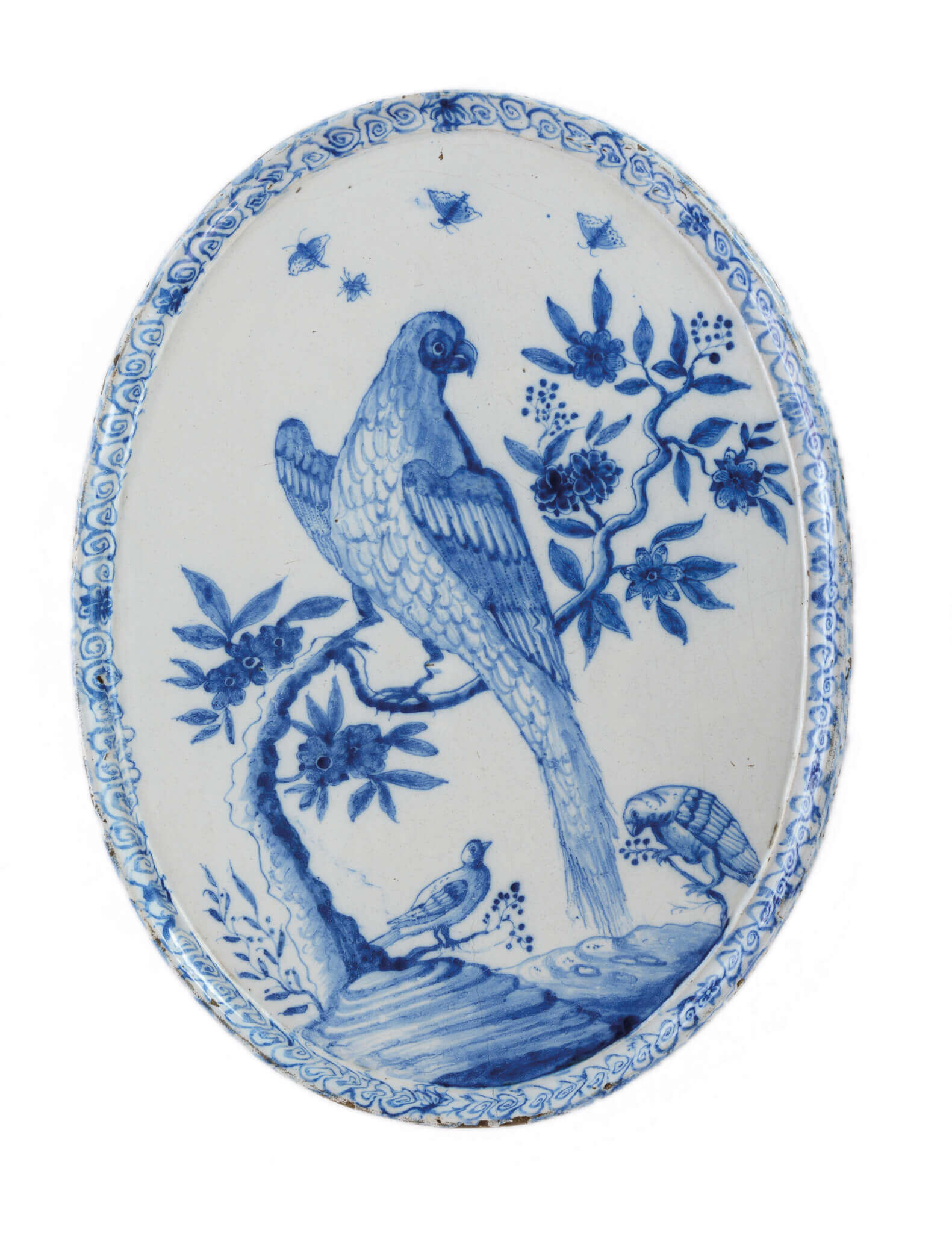 Blue and white Delftware plaque