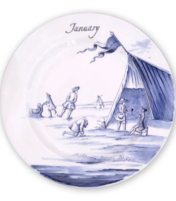 Hand-Painted Limited Edition Seasonal Plate ‘January’