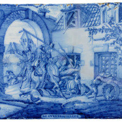 Blue and white plaque Delftware