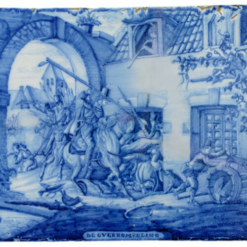 Blue And White Plaque Delftware