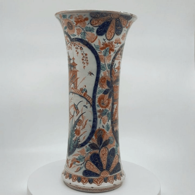 Delftware beaker vases