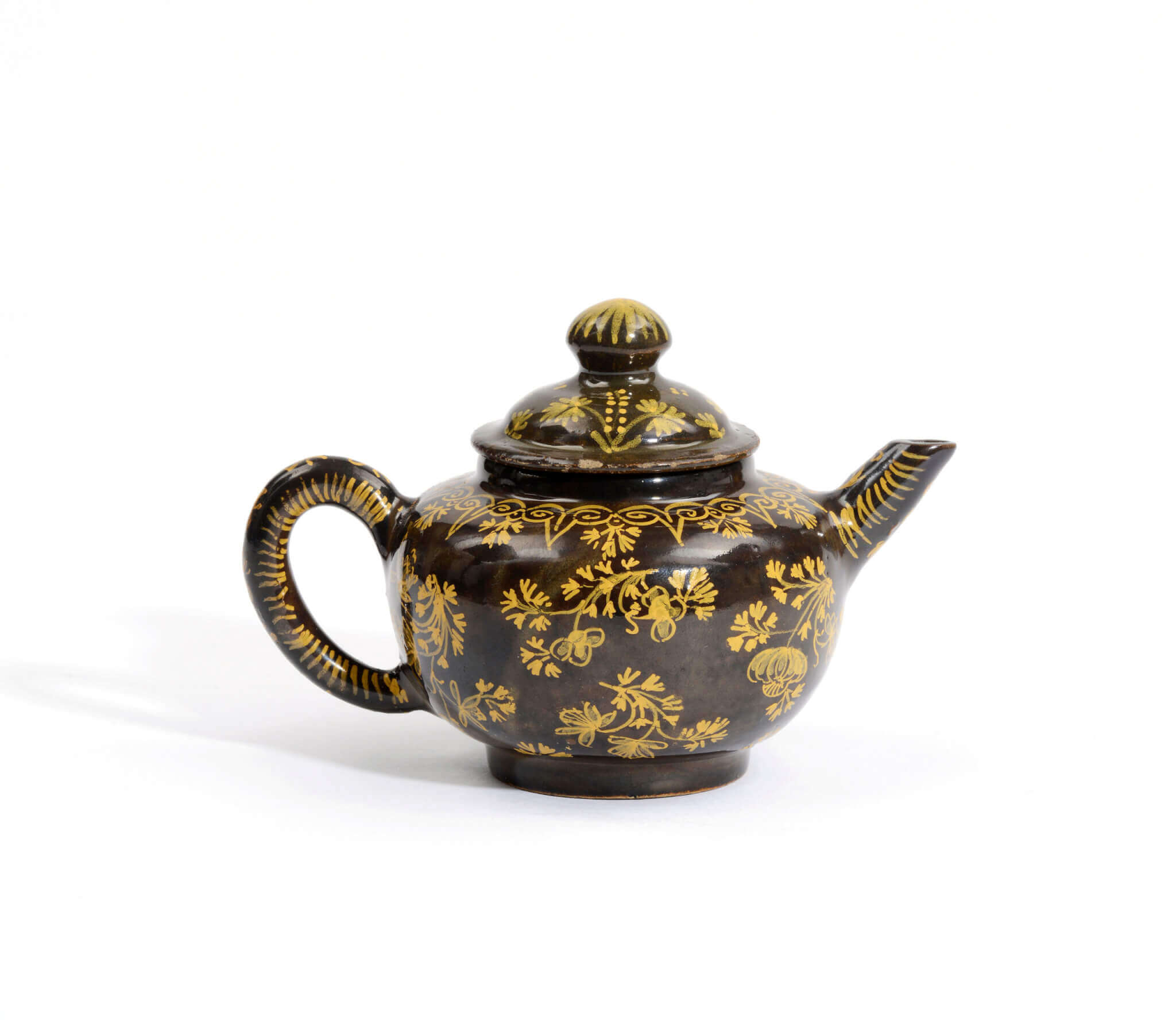 brown-glazed teapot