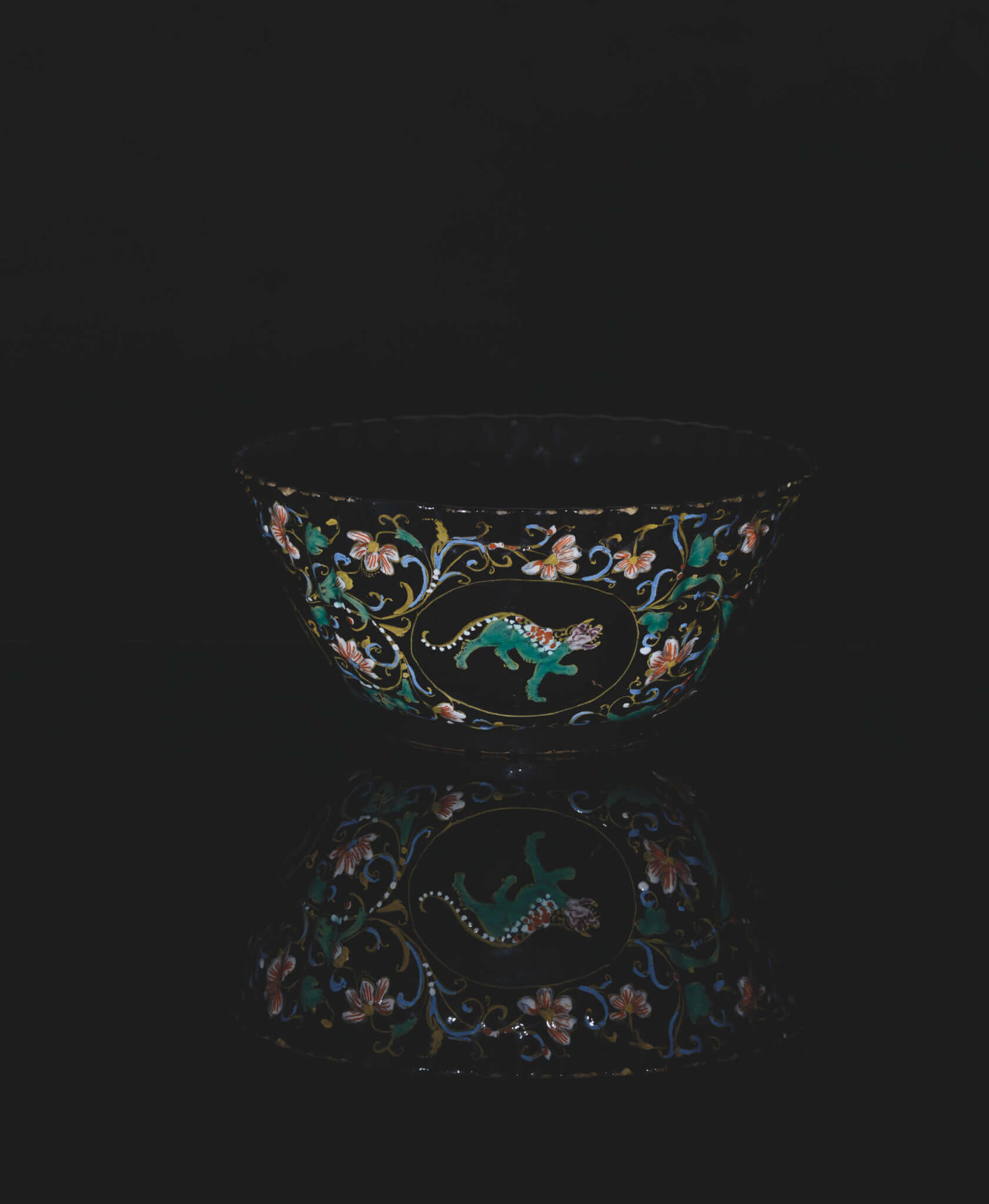 Black Delftware bowl