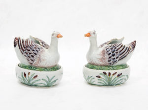 Oval Delftware Duck Tureens And Covers