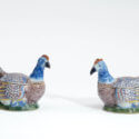 D2029. Pair Of Polychrome Chicken Tureens And Covers