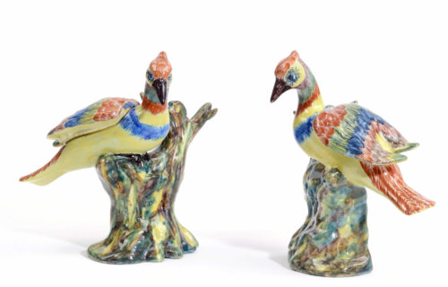 Delftware bird boxes
