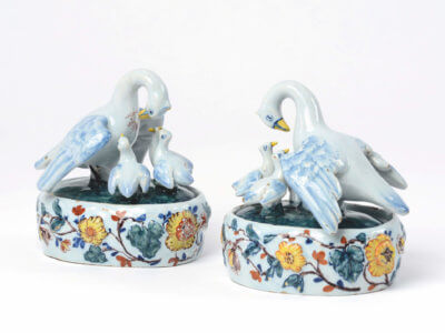 Polychrome Delftware Tureens