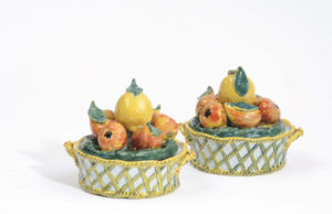 Polychrome Delftware Fruit Basket Tureens