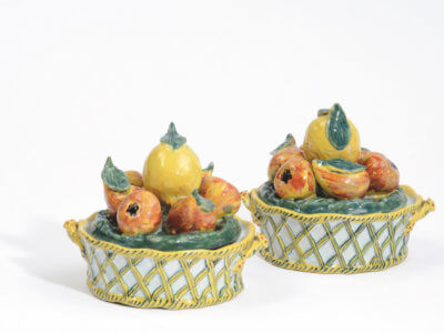 Polychrome Delftware Fruit Basket Tureens