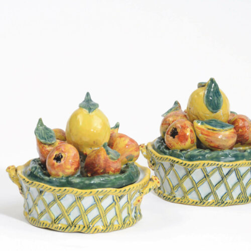 Polychrome Delftware Fruit Basket Tureens