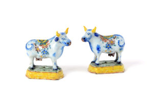 Delftware Polychrome Cows