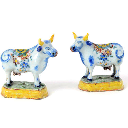 Delftware Polychrome Cows