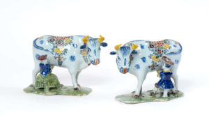 Polychrome Delftware Milking Group