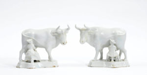 White Delftware Milking Group