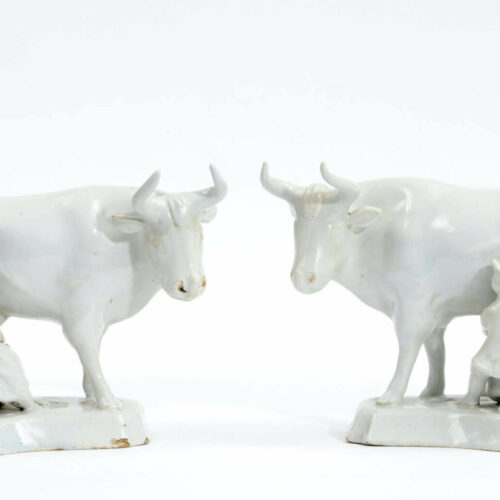 White Delftware Milking Group